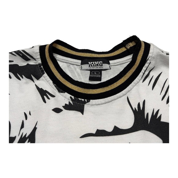 One Color One Nation King Men's Black White Gold Lion Savage T-Shirt Sz Large L - Picture 5 of 5